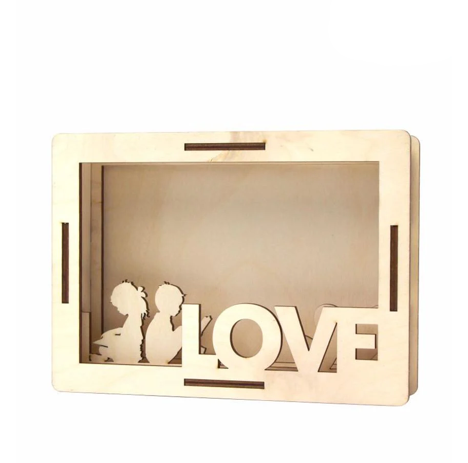 Рамка для фото Rosa Talent 3D Love 1 фанера 18х13 см (4823100233811)