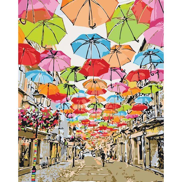 Картина за номерами Ideyka Міський пейзаж Яскрава вуличка 2 KHO3508 40х50 см (RLT8163)