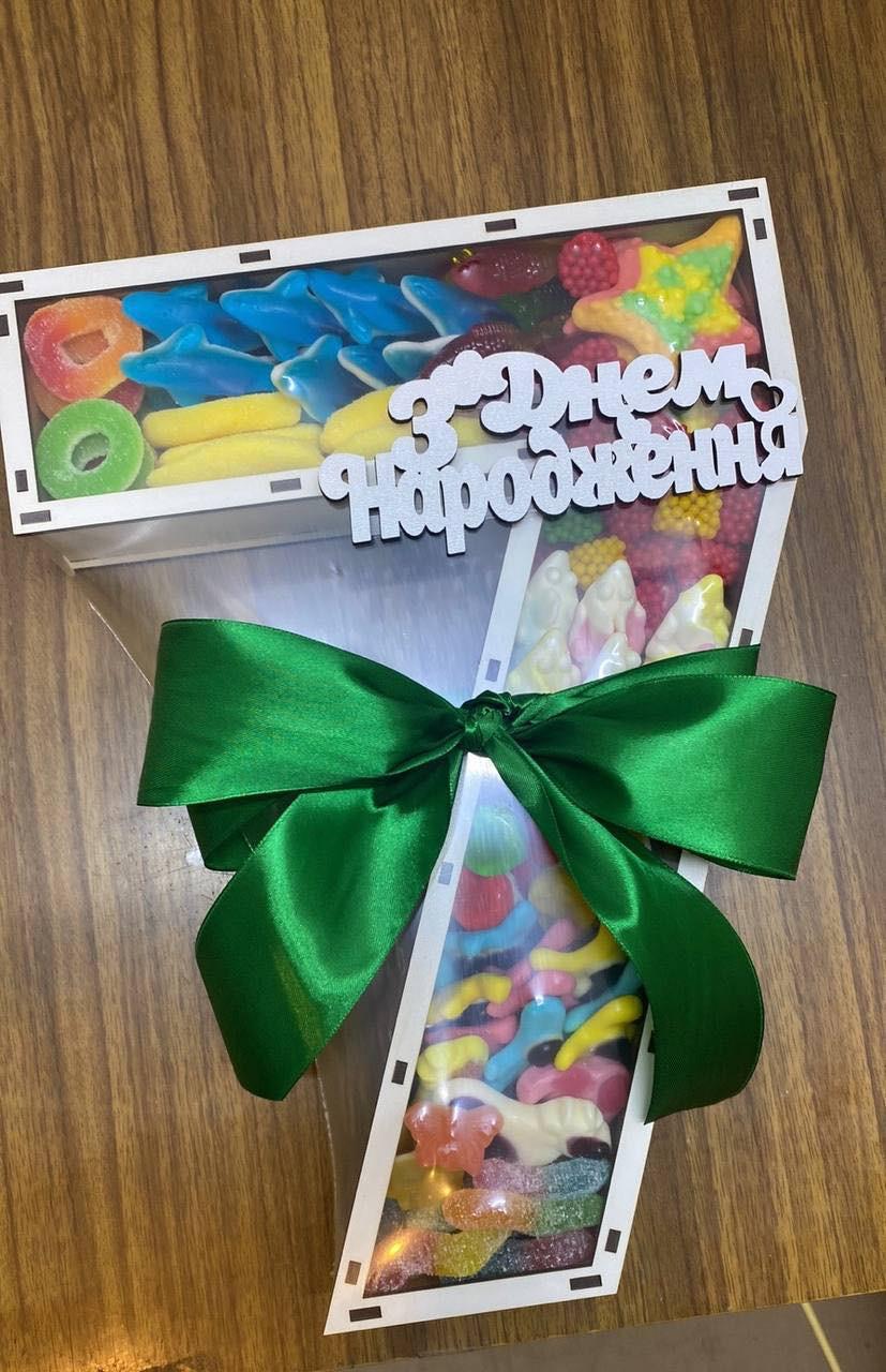 Подарочный бокс сладкий Цифра 7 с желе (2509711736) - фото 4 Подарочный бокс сладкий Цифра 7 с желе (2509711736) - фото 4