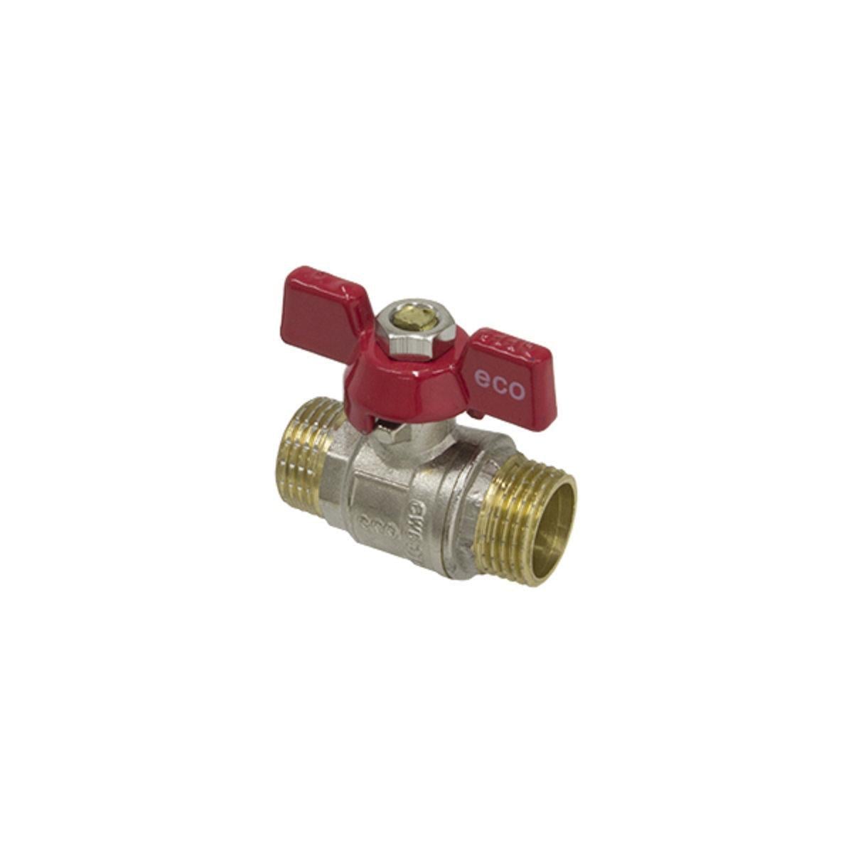 Кран шаровый Еко PN20 НН EKB-111 бабочка 1/2" (26709)