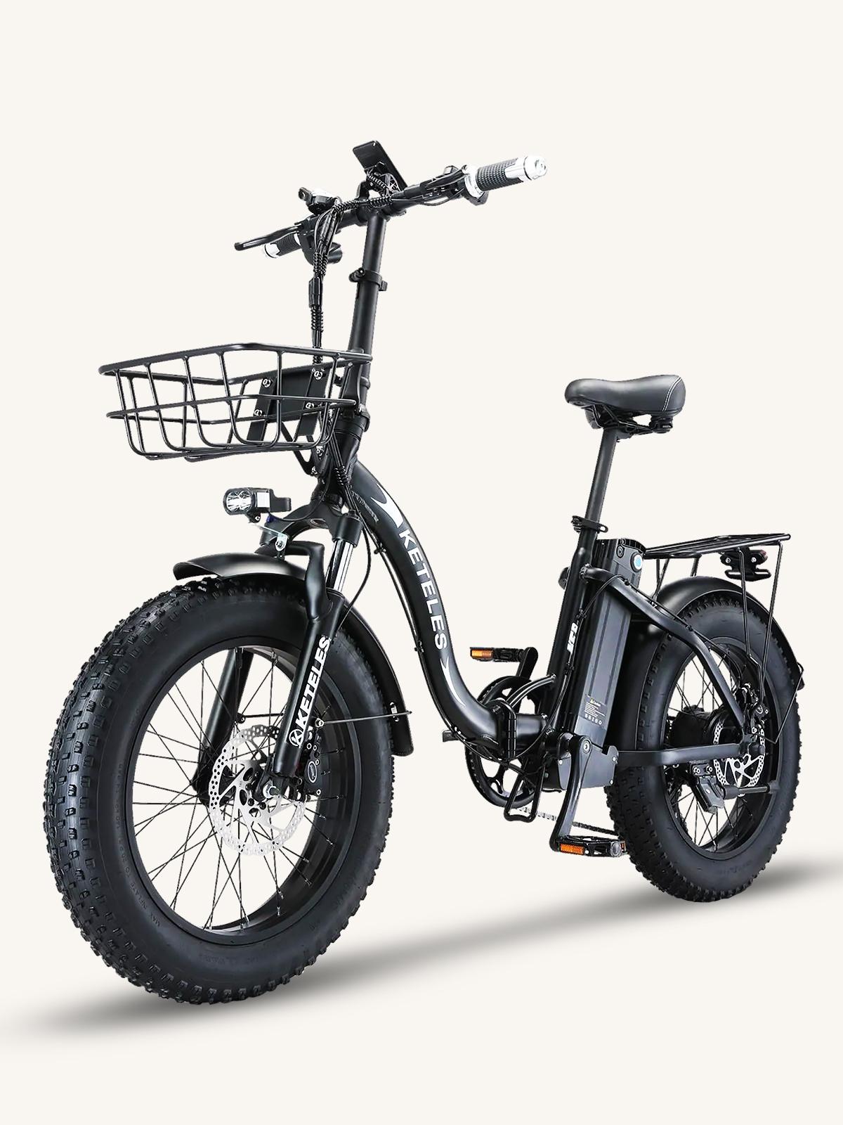 Электровелосипед складной KETELES KF9 750W 13Ah 20" с широкими колесами Черный (71873)