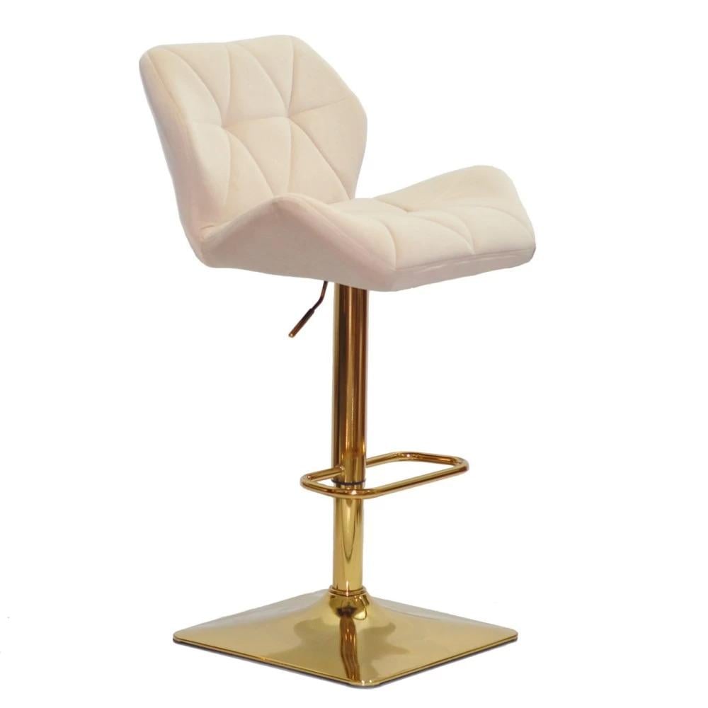 Барный Стул CLOUD SQ GOLD бархат Бежевый (900504)