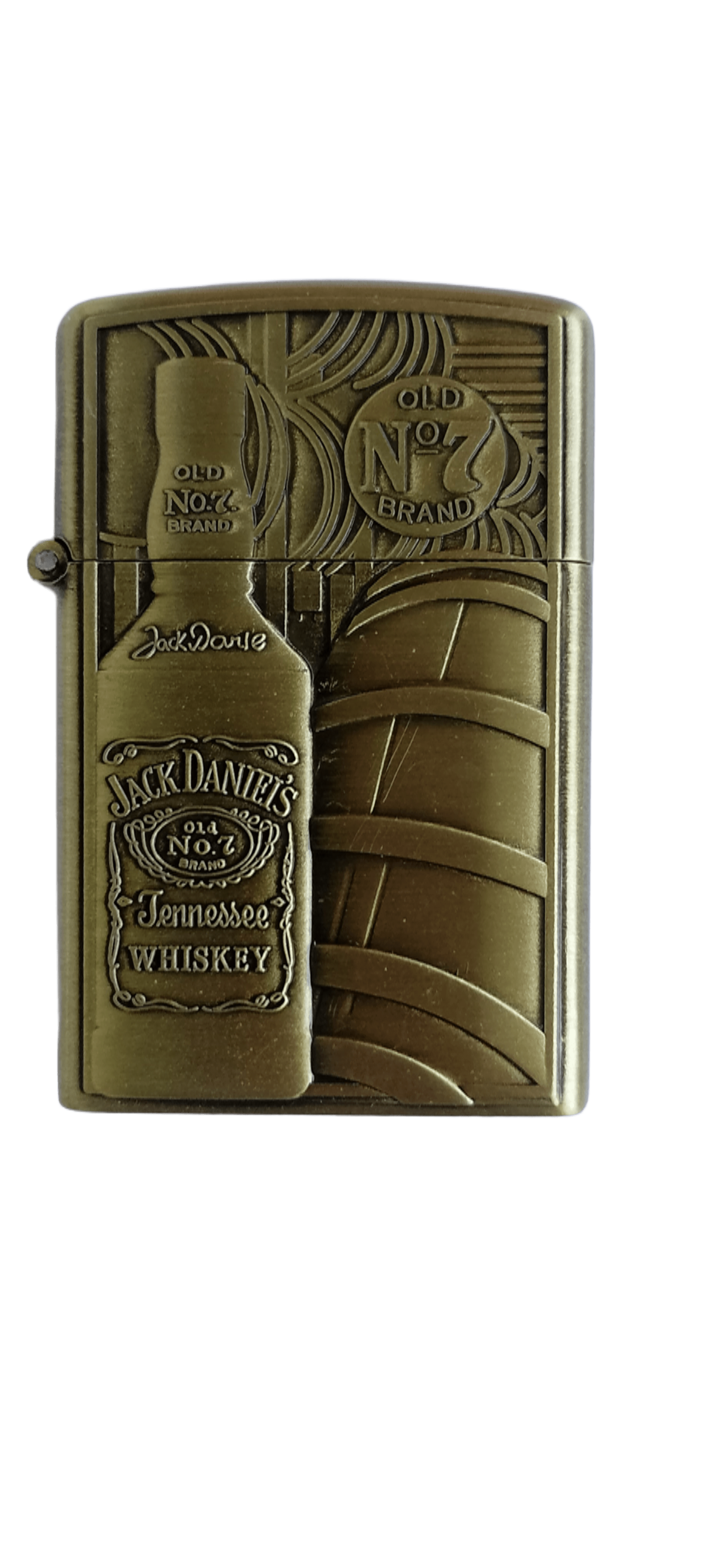 Запальничка газова кишенькова Турбо полум'я Whiskey HL-4925 Jack Daniels Бронзовий (4007А)