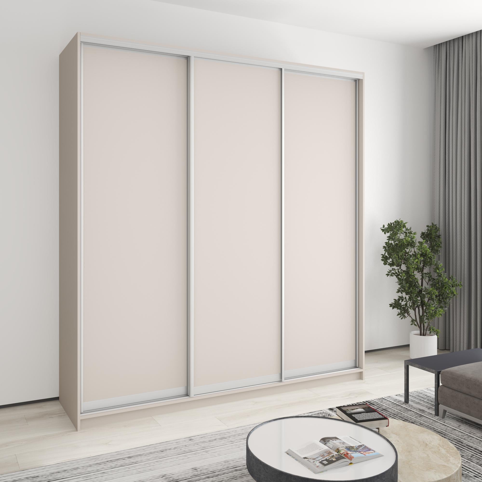 Шкаф-купе трехдверный MebelStar Комбо AL 3 ДСП 220x45x240 см Кашемир (MBS-2062)