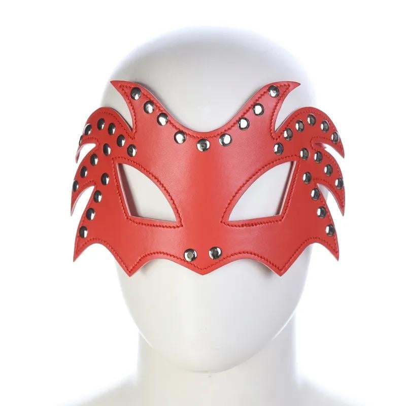 БДСМ-маска на глаза Leather Dragon Mask Красный (36550347)