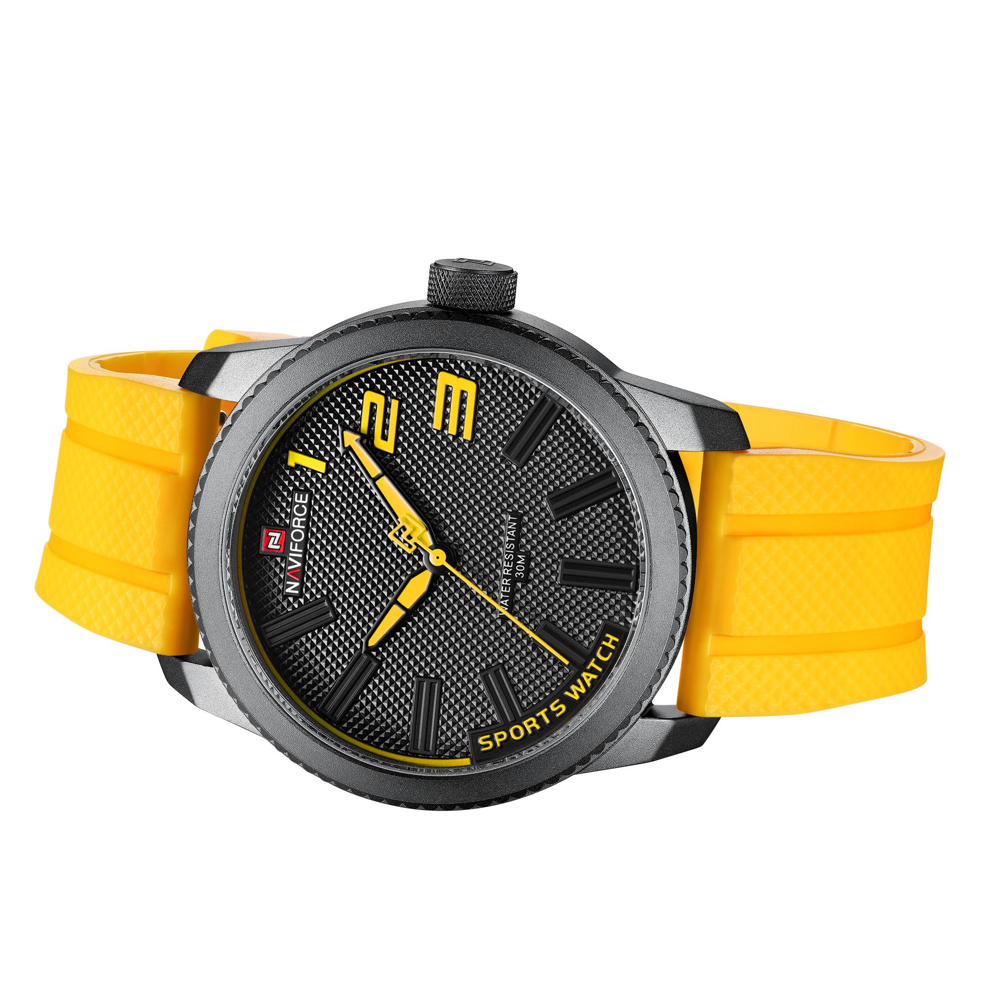 Часы наручные мужские Naviforce Kvantum Yellow (1300) - фото 4