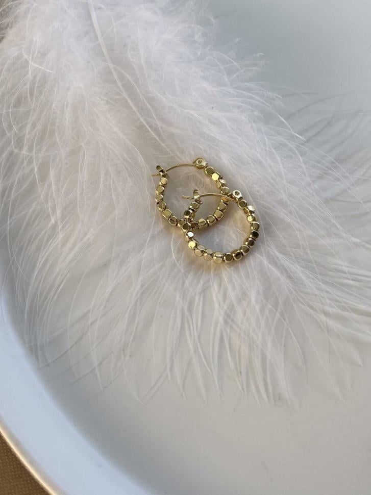 Серьги бижутерия с гематитом (5144)