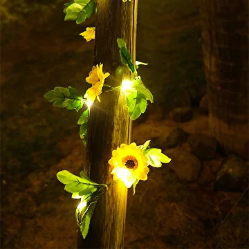 Світлодіодна гірлянда з квітами соняшнику (Q00487) - фото 8 Світлодіодна гірлянда з квітами соняшнику (Q00487) - фото 8