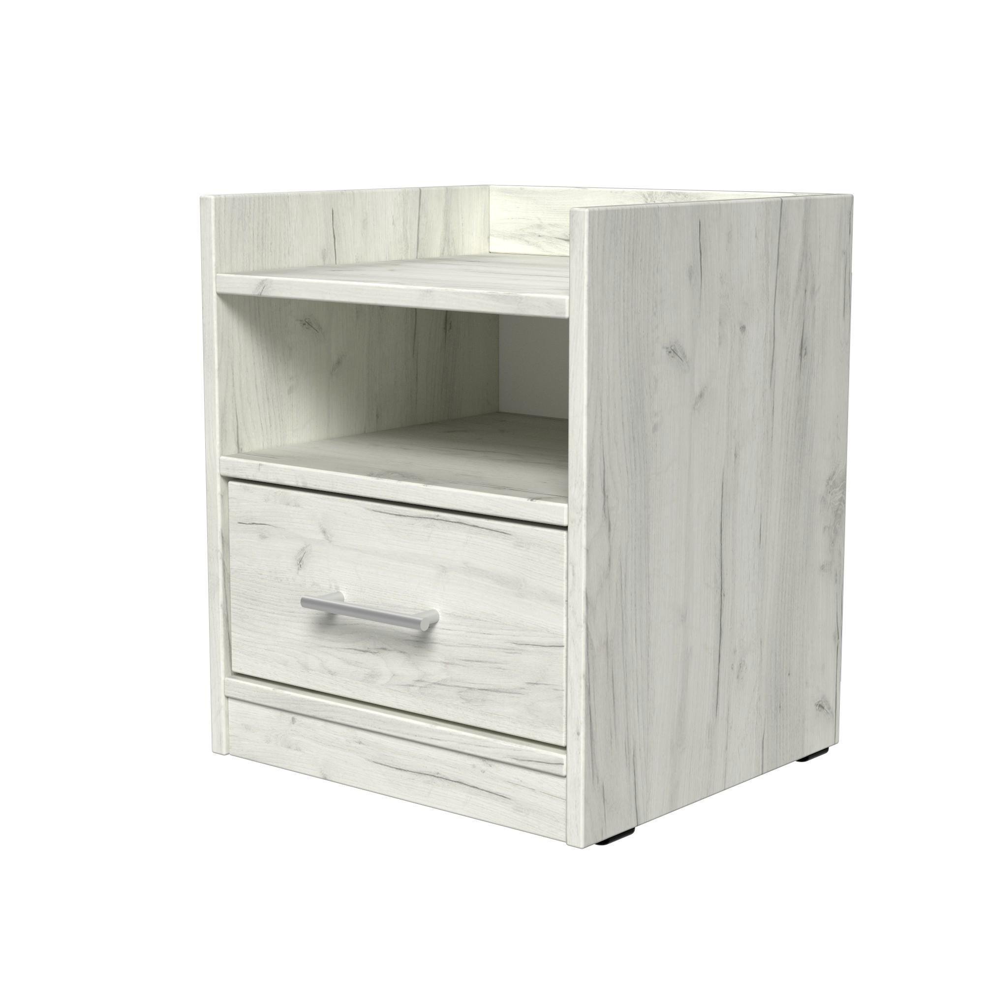 Тумба прикроватная ТП7 SENAM 450х380х350 мм ДСП Дуб Крафт Белый - фото 3