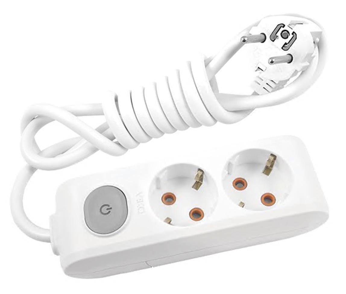 Подовжувач двомісний Viko Multi-Let з заземленням та кнопкою 2 м (27849055)