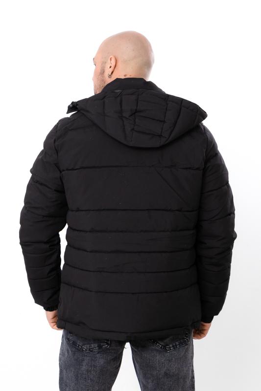 Куртка cтьобана демісезонна чоловіча з капюшоном Носи Своє р. 48 Чорний (14281) - фото 6