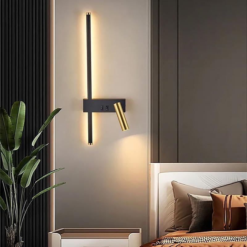 Світильник настінний світлодіодний Light House LNF-17414/2 L BK спот ліворуч 9W 51 см Чорний
