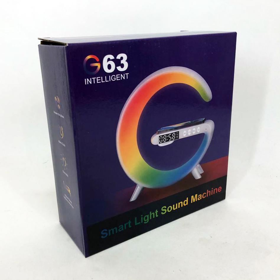 Ночник G63 мини с Bluetooth колонкой/беспроводной зарядкой 10W часами и RGB подсветкой - фото 15 Ночник G63 мини с Bluetooth колонкой/беспроводной зарядкой 10W часами и RGB подсветкой - фото 15