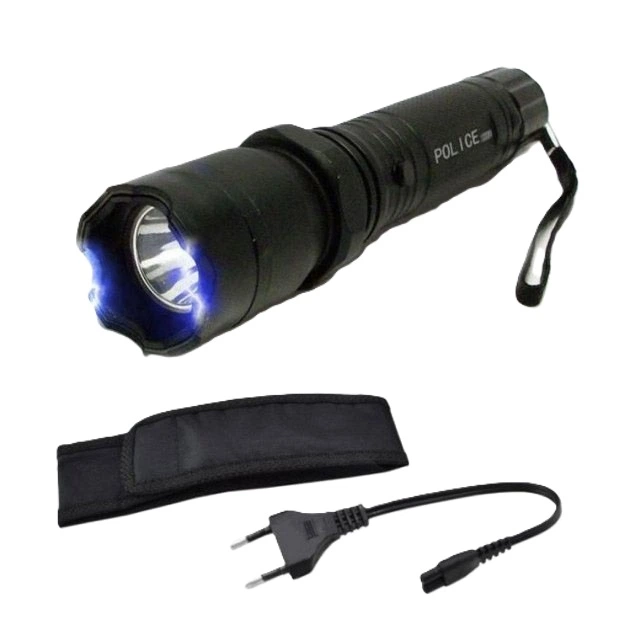 Фонарь ручной BL-1101 с отпугивателем собак XPE зарядка 220V чехол Черный (ML-06788)