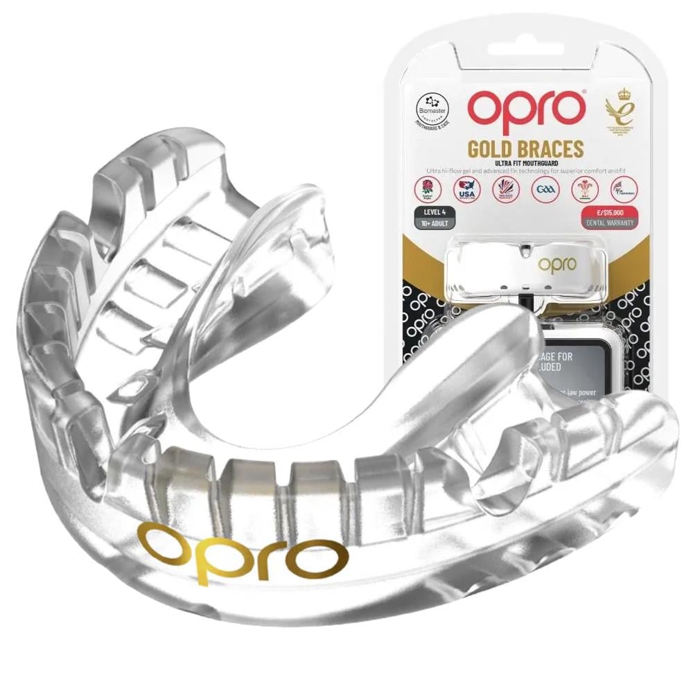 Капа OPRO Gold Braces під брекети доросла вік 11+ Clearl (art.102506006)