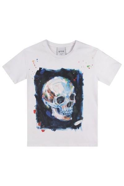 Футболка для хлопчика Street Gang STG235 з черепом р. 24 Білий (98см)