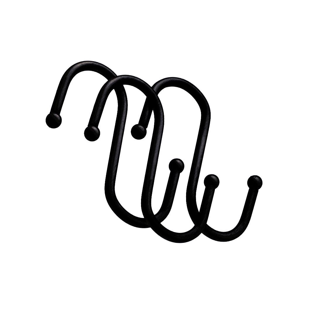 Набор крючков больших для рейлинга Homax 3 шт. Черный матовый (LE 311 В ВL)