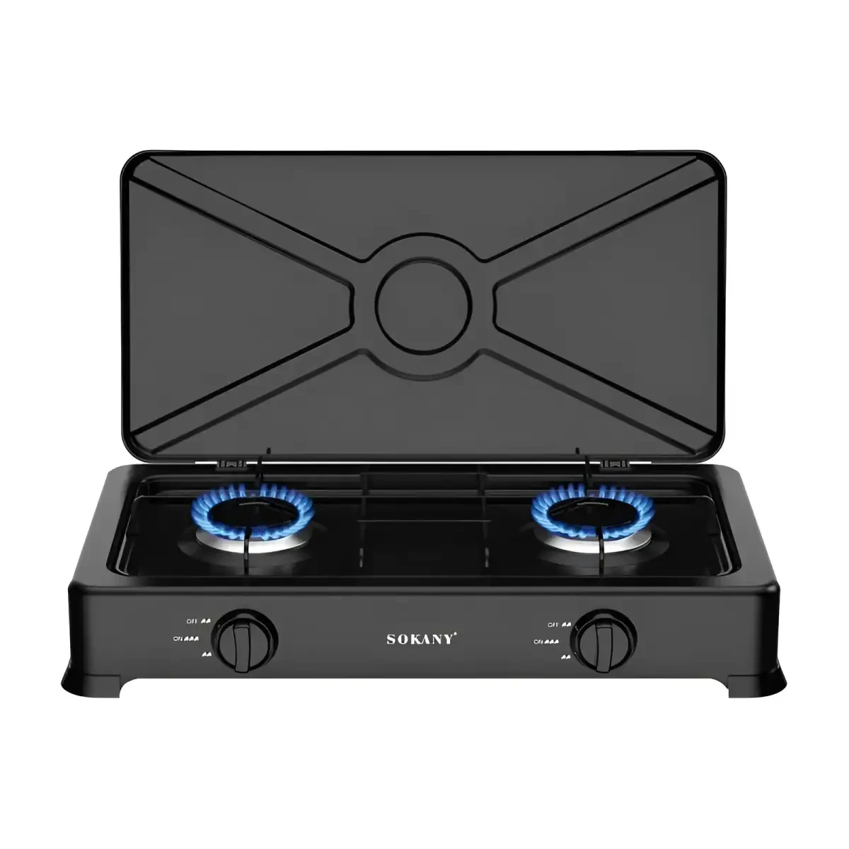 Плита газовая Sokany настольная на 2 конфорки (SK-07004) Плита газовая Sokany настольная на 2 конфорки (SK-07004)