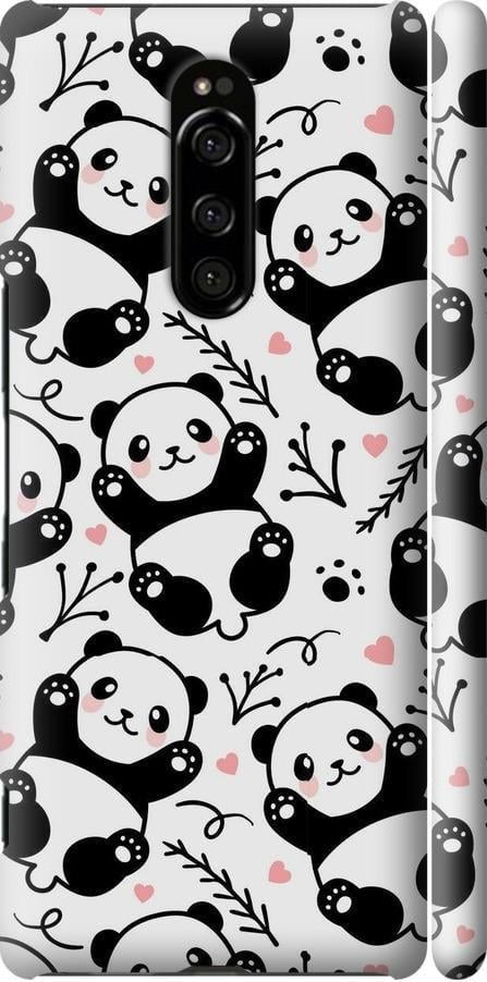 Чехол на Sony Xperia 1 J9110 Панды (4318m-1760-42517)