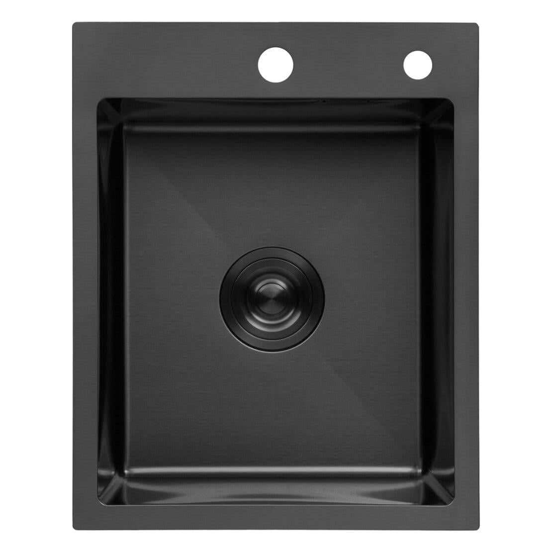 Мойка для кухни Kroner KRP Schwarze встроенная прямоугольная 3,0/1,0 мм 400x500 мм Графит (SVR-CV035374)