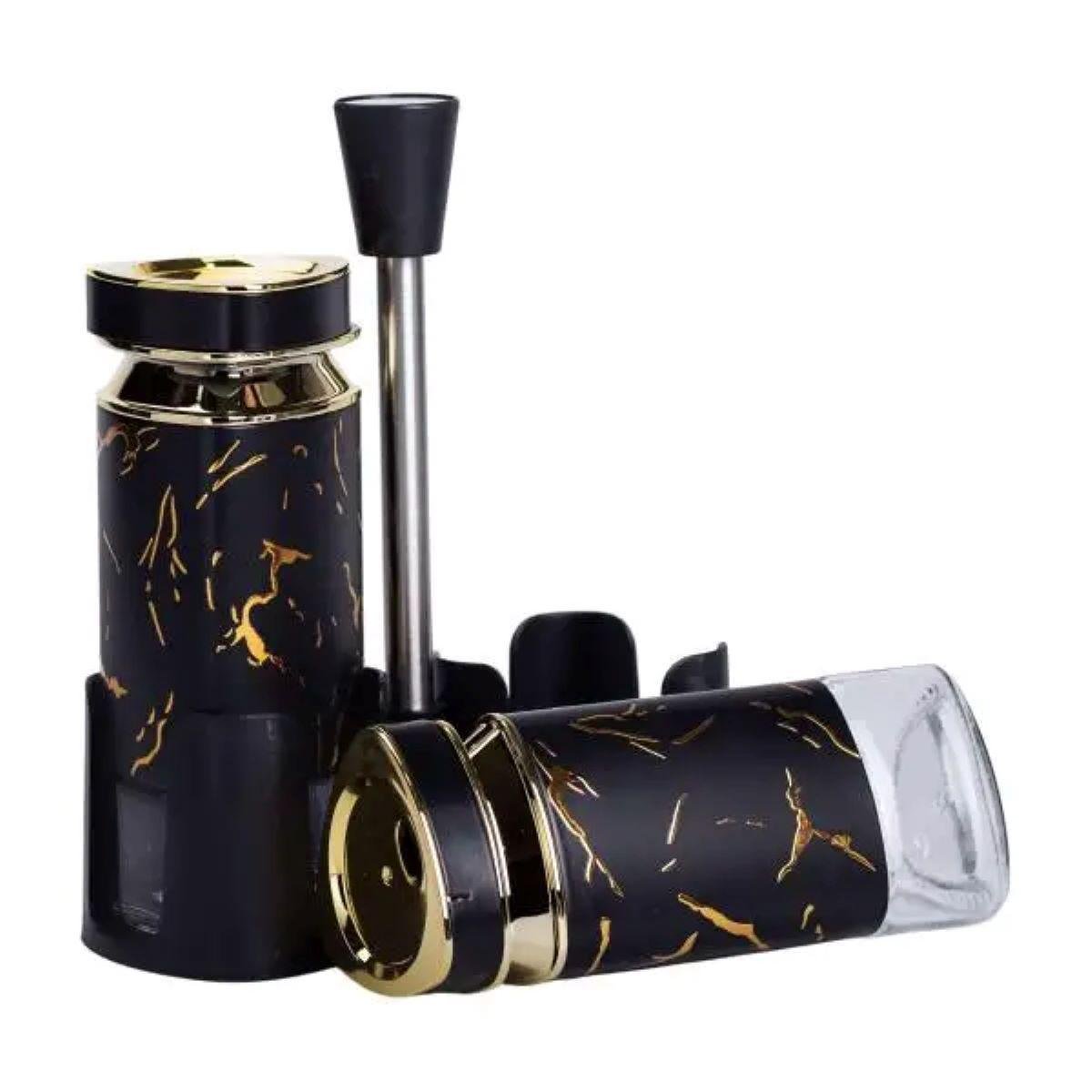 Набір для спецій на підставці солонка і перечниця по 120 мл Чорний (HP-1353) - фото 3