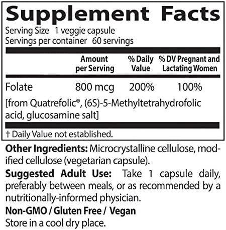 Фолієва кислота Fully Active Folate 800 800 mcg 60 Veggie Caps - фото 3