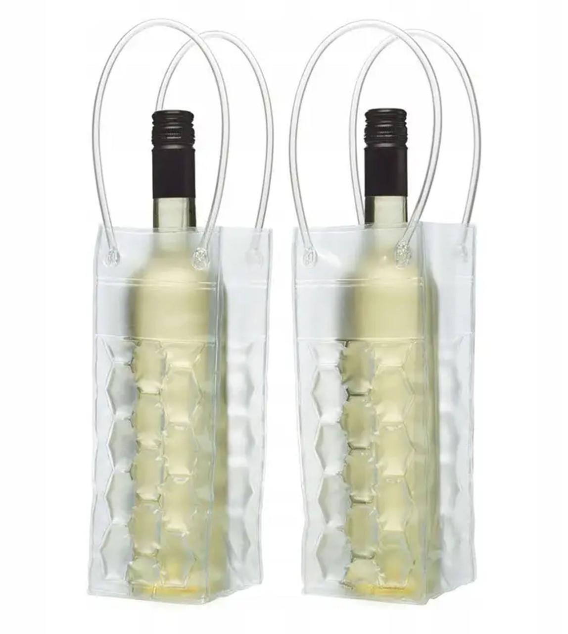 Сумки для напитков охлаждающие гелевые 10x9,5x26 см 2 шт. Прозрачный (2845203256)