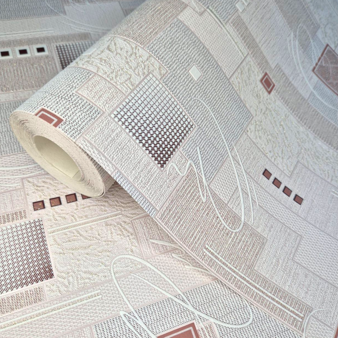 Обои виниловые Славянские обои 9393-05 для кухни/коридора/офиса/спальни/детской комнаты 10,05x0,53 м Бежевый (2513363763)