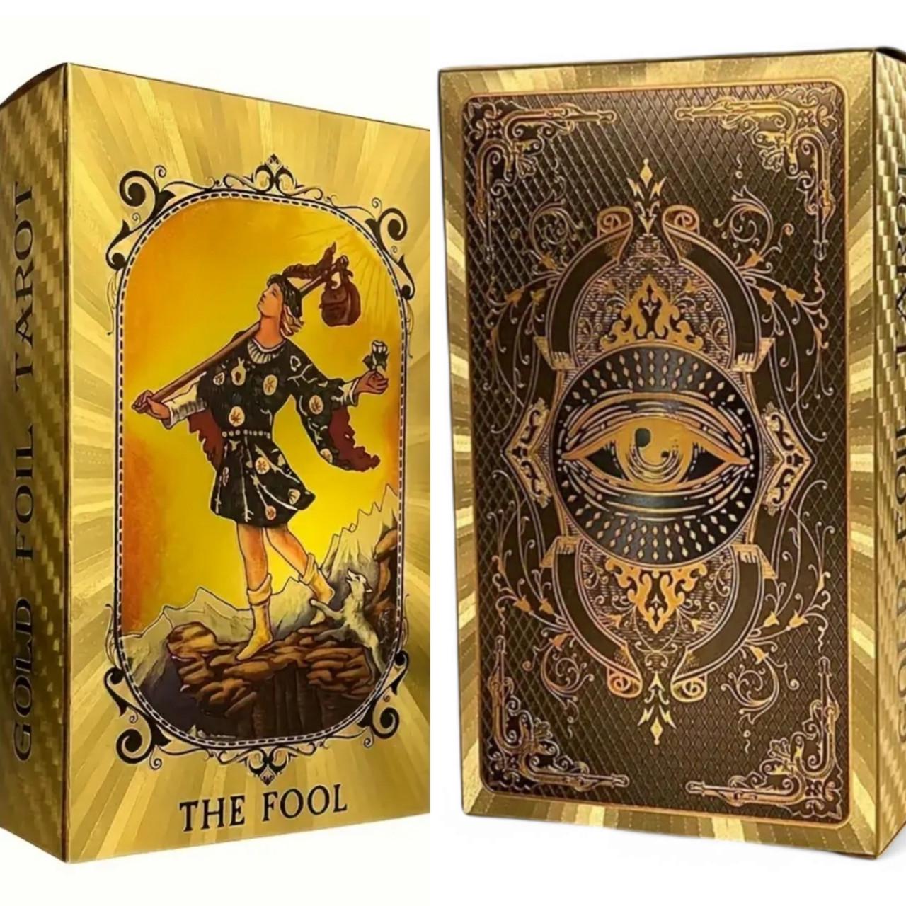 Карты таро Вейта Foil Tarot Deck в Box Gold Sun в коробке из золотой фольги (2524294660)