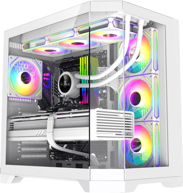 Корпус компьютерный GameMax HYPE-A White Midi ATX microATX mini-ITX без блока питания (HYPE-A White) Корпус компьютерный GameMax HYPE-A White Midi ATX microATX mini-ITX без блока питания (HYPE-A White)