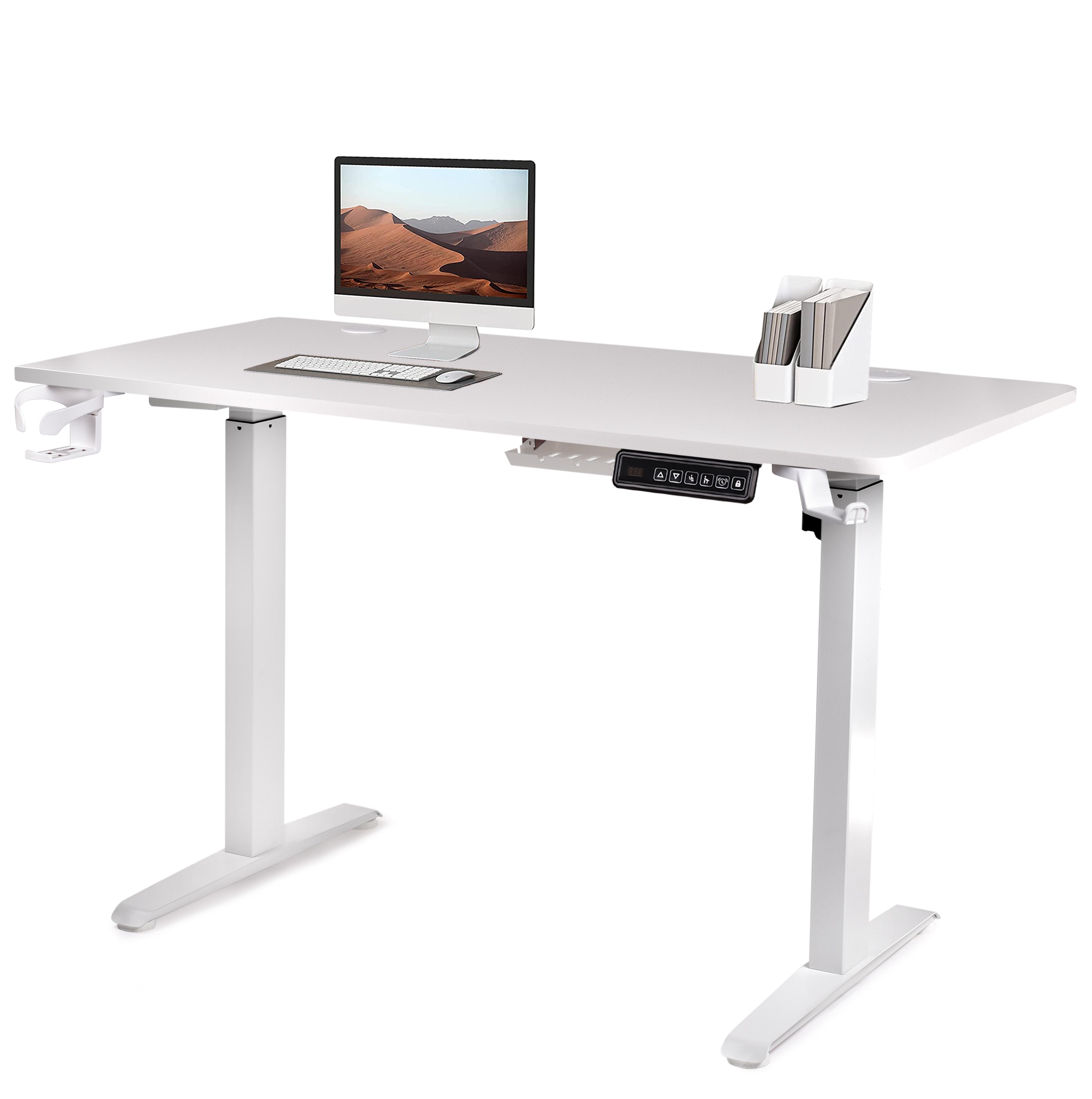 Компьютерный стол FlexiDesk с регулируемой высотой 100х60 см White (27882)