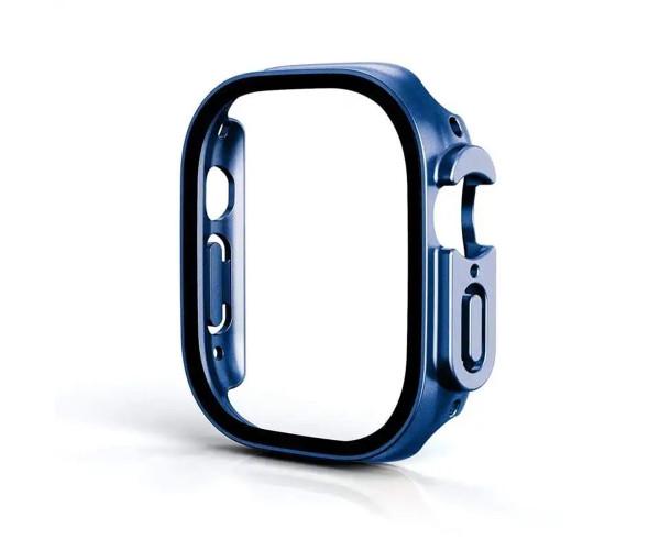 Чехол с защитным стеклом Protective Cover with Glass для Apple Watch 49 мм Темно-синий