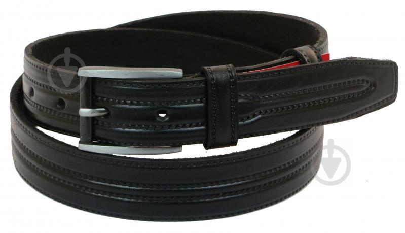 Кожаный ремень Skipper 110-130 x 3.5 см Черный (1038-35)
