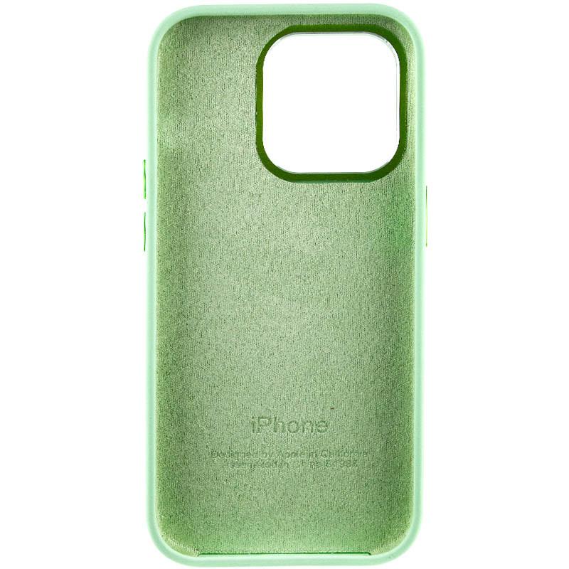 Противоударный чехол Silicone Case Metal Buttons (AA) для Apple iPhone 13 Pro Max (6.7") Зеленый / Pistachio - фото 4