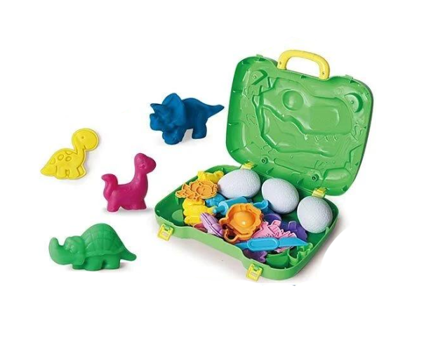 Тесто для лепки Мастерская динозавров CB 5539 кейс/10 пачек теста/формы/скалка/ножичок (165968)