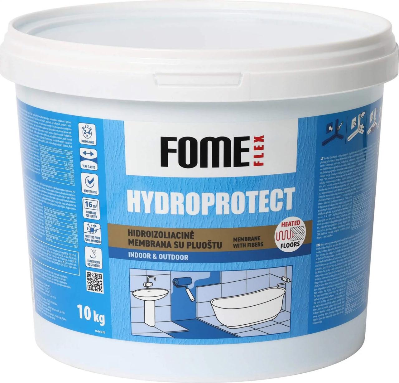 Гидроизоляция мембрана с волокнами для ванн Fome Flex HYDROPROTECT 10 кг Голубой (01-4-2-069) - фото 1