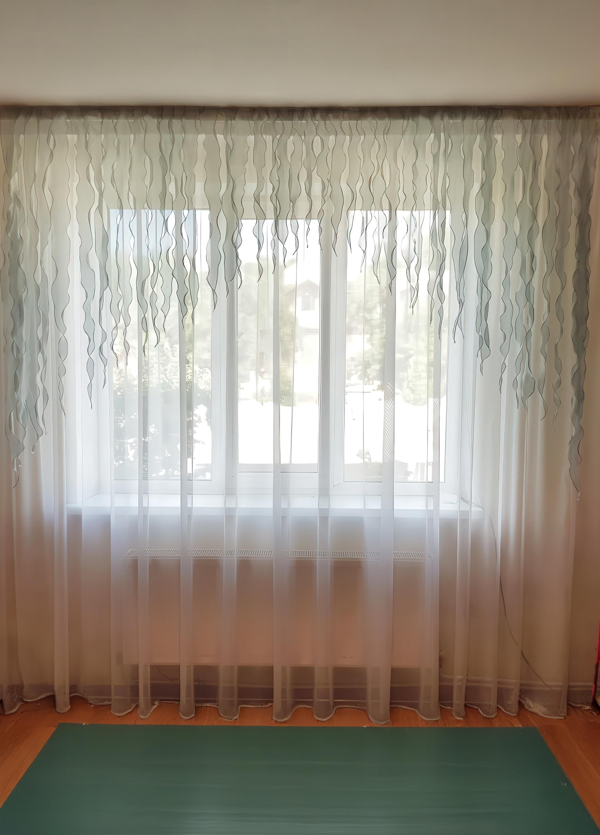 Ламбрекен Firanka Водоспад карниз 250 см Ніжно-бірюзовий (8_2в)