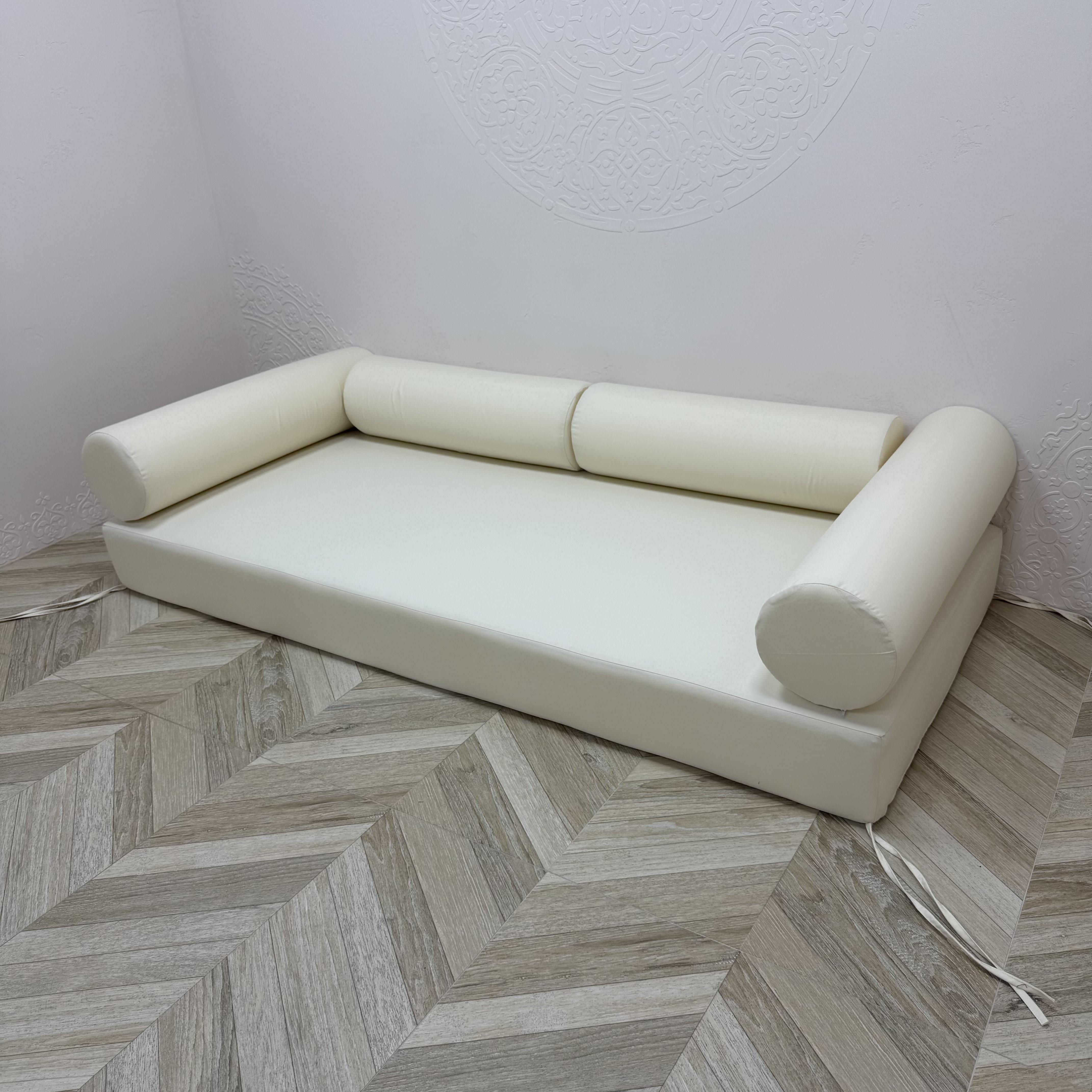 Комплект матрац з валиками Comfort Home на піддони/гойдалки/каркаси/садові меблі панама 120х60х20х8 см