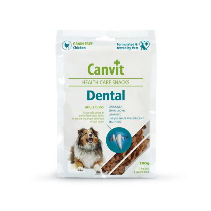 Лакомство для поддержания здоровья зубов у собак Canvit Dental со вкусом курицы 200 г (508808)