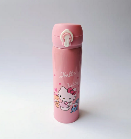 Термос дитячий металевий Hello Kitty with fish 500 мл Pink (NN-083) - фото 5