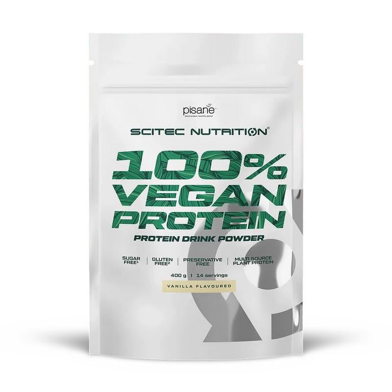 Протеин веганский Scitec Nutrition 100% Vegan Protein 400 г Ваниль Протеин веганский Scitec Nutrition 100% Vegan Protein 400 г Ваниль