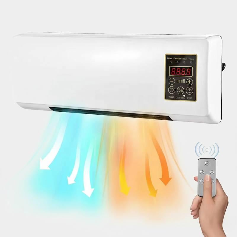 Тепловентилятор настенный 2000W с режимом обогрева охлаждения и пультом - фото 2