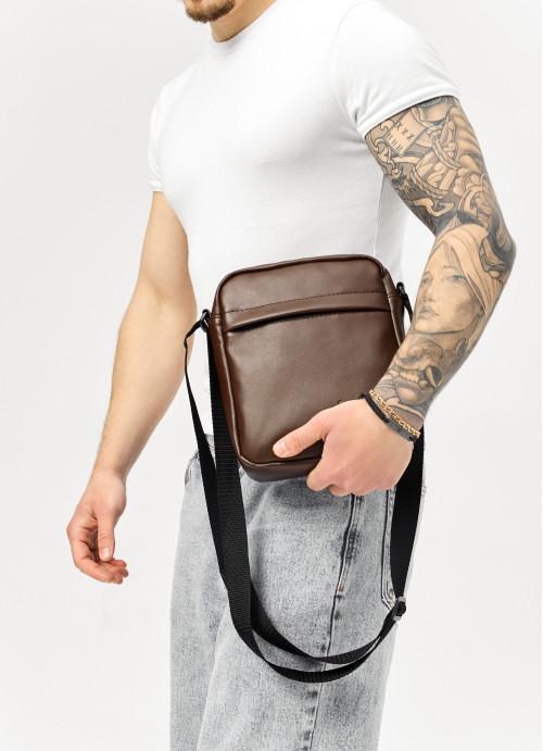 Мужская сумка-мессенджер Sambag через плечо из экокожи Коричневый (1003019723) - фото 3 Мужская сумка-мессенджер Sambag через плечо из экокожи Коричневый (1003019723) - фото 3