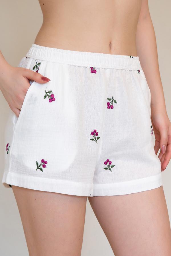 Шорты с вышивкой Forli из муслина Blueberry XS/S (ML0068-39-08)