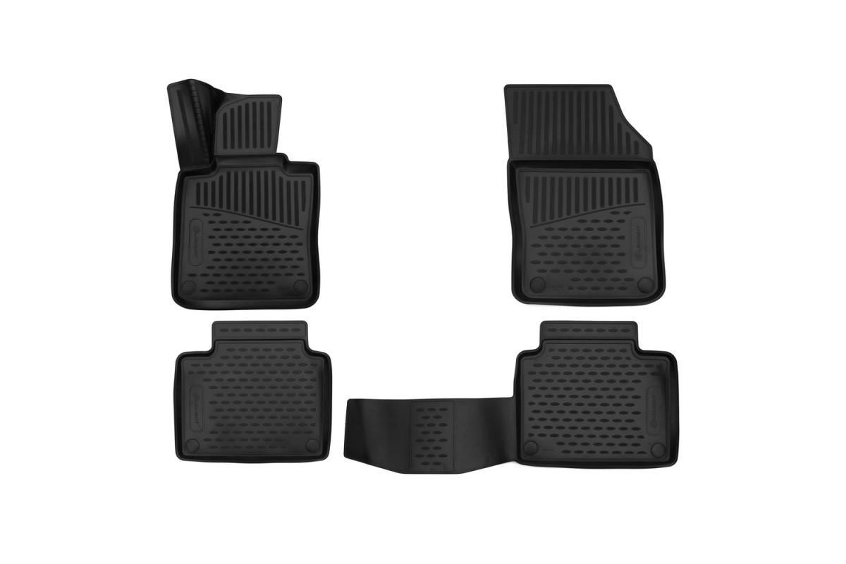 Килимки автомобільні в салон Novline для VOLVO V90 2016- поліуретан Чорний (ELEMENT3D5018210k)