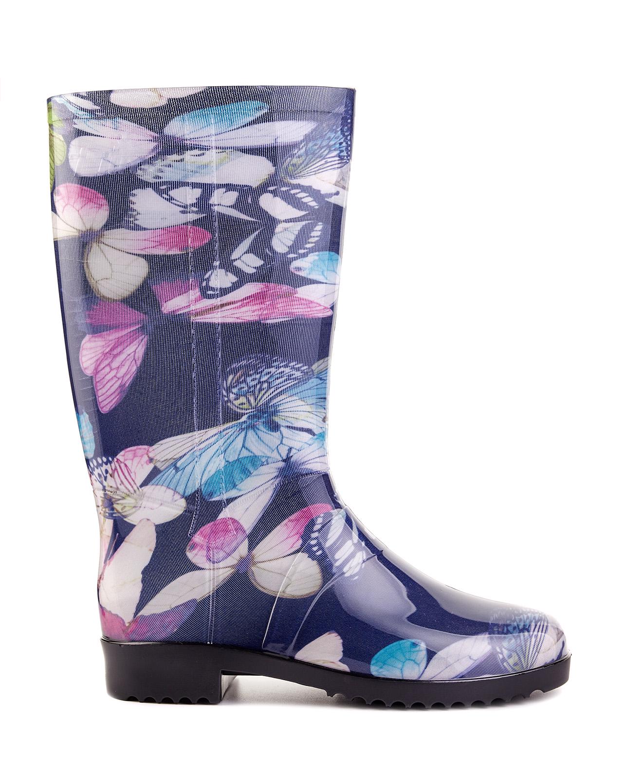 Жіночі гумові чоботи Litma р. 38 Метелики на синьому - фото 2 Жіночі гумові чоботи Litma р. 38 Метелики на синьому - фото 2