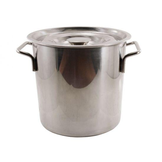 Каструля із нержавіючої сталі з кришкою 10 л (23599610) - фото 1 Каструля із нержавіючої сталі з кришкою 10 л (23599610) - фото 1