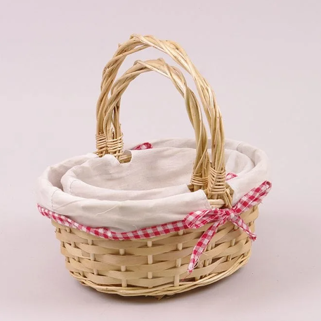 Комплект корзин с тканью Flora 2 шт. Натуральный (50082)