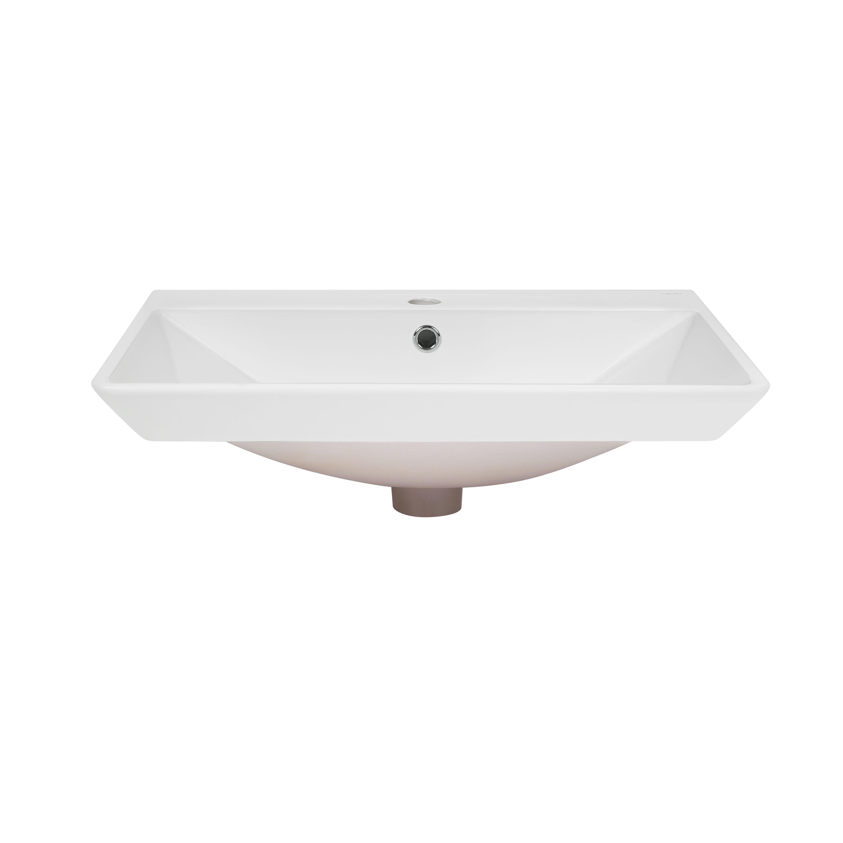 Умывальник врезной Q-tap Albatross D QT01115060DW 610x505x200 мм Белый (115753)