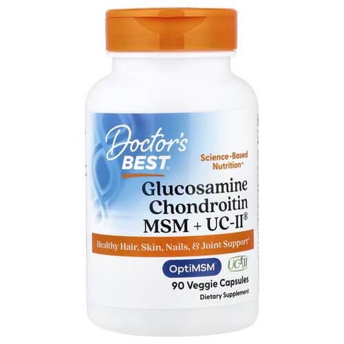 Глюкозамин и хондроитин Doctor's Best Glucosamine Chondroitin MSM + UCII 90 капс. (DRB-00592)